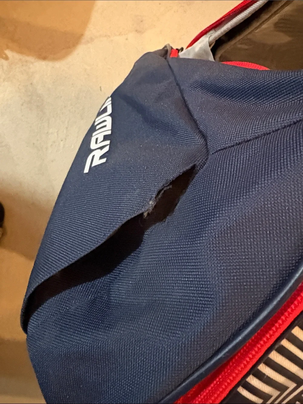 Rawlings Navy and Red Baseball Backpack